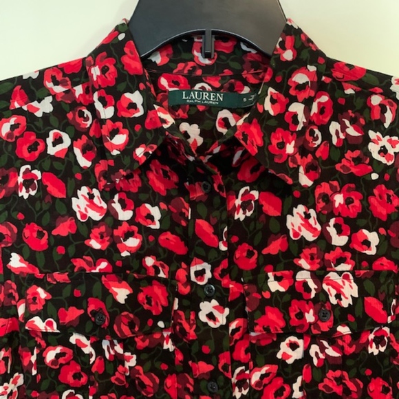NEW Lauren Ralph Lauren Floral Blouse - Picture 2 of 9